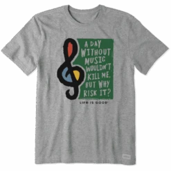 Men's A Day Without Music Crusher Tee