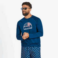 Men's Americana Landscape Long Sleeve Rashguard