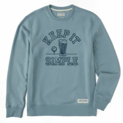 Men's Athletic Beer Golf Simple Simply True Fleece Crew