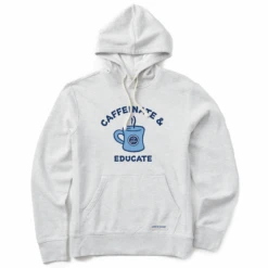 Men's Caffeinate And Educate Simply True Fleece Hoodie