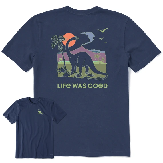Men's Clean Dinosaur Life Was GoodCrusher Tee
