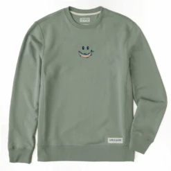Men's Clean Smiley Fish Simply True Fleece Crew