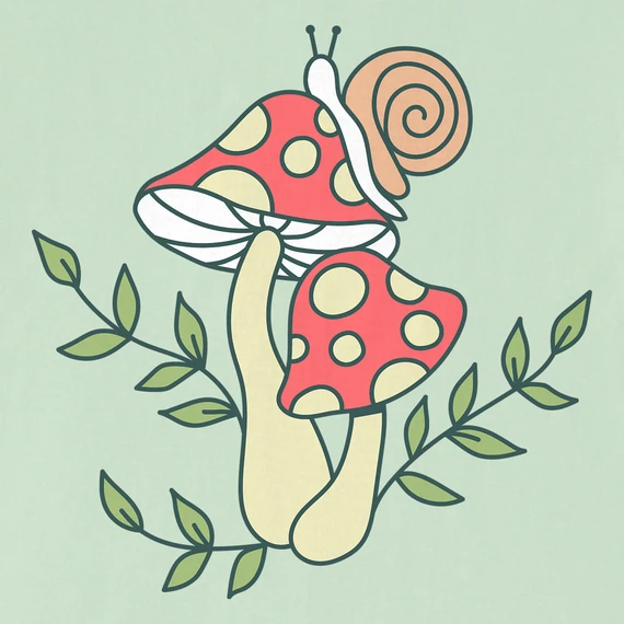 Men's Groovy Mushrooms & SnailCrusher Tee - Image 2