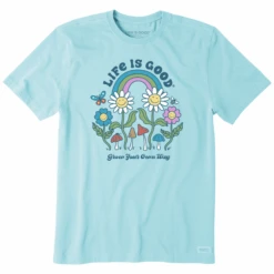 Men's Grow Your Own Way Happy Flowers Short SleeveTee