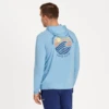 Men's Happiness Sunset Waves Long Sleeve Active Hooded Tee
