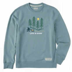 Men's Hiking Through The Woods Simply True Fleece Crew