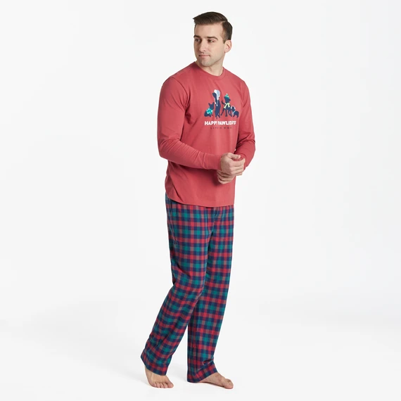 Men's Holiday Red Check Classic Sleep Pant - Image 5