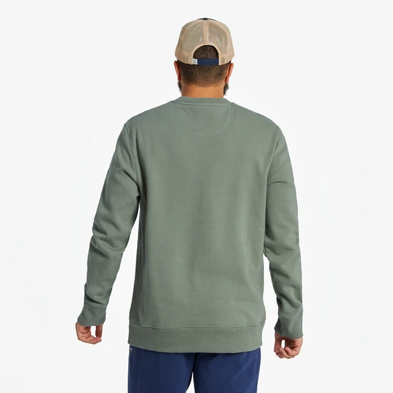 Men's LIG Vintage Wordmark Stacked Simply True Fleece Crew - Image 3
