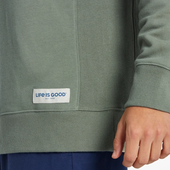 Men's LIG Vintage Wordmark Stacked Simply True Fleece Crew - Image 4