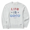 Men's Life Is Good USA Simply True Fleece Crew