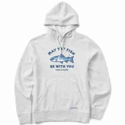 Men's May The Fish Be With You Simply True Fleece Hoodie