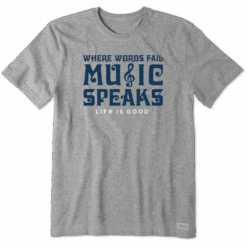 Men's Music Speaks Crusher Tee