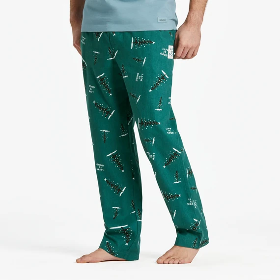 Men's Peace Holiday Tree Pattern Classic Sleep Pant