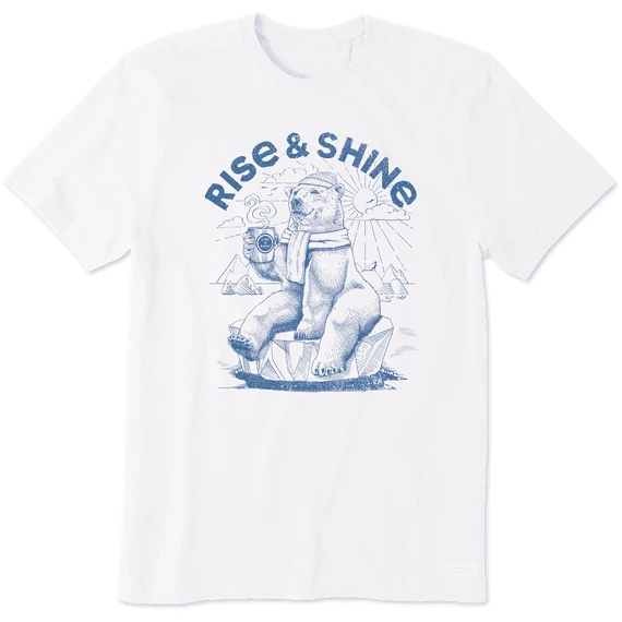 Men's Rise And Shine Polar Bear Short Sleeve Tee