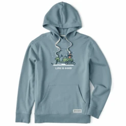 Men's Snowy Golf Cart Simply True Fleece Hoodie