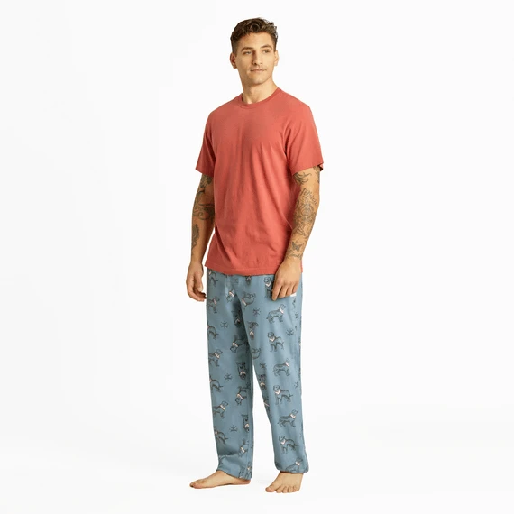 Men's Stay True Dog Pattern Classic Sleep Pant - Image 5