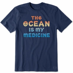 Men's The Ocean Is My Medicine Ombre Short Sleeve Tee