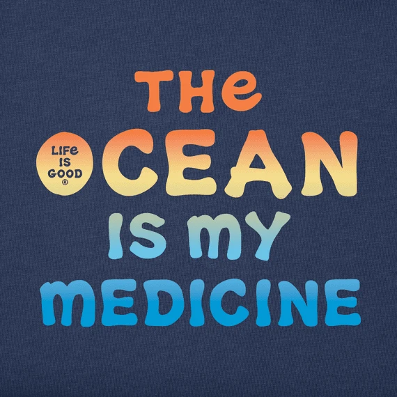Men's The Ocean Is My Medicine Ombre Short Sleeve Tee - Image 2