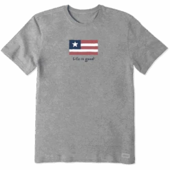 Men's Three Stripe Flag Vintage Crusher Tee