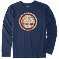 Men's Tie Dye Coin Long Sleeve Crusher Tee