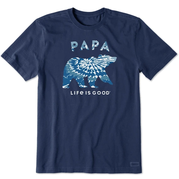 Men's Tie Dye Papa BearCrusher Tee