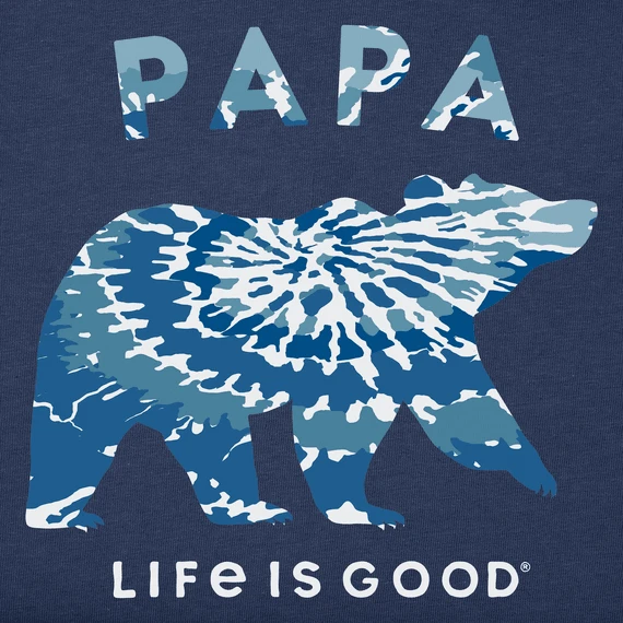 Men's Tie Dye Papa BearCrusher Tee - Image 2
