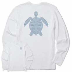 Men's Tribal Sea Turtle Long Sleeve Crusher Tee