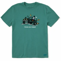 Men's Vintage Trick Or Treat Skeleton ATVCrusher Tee