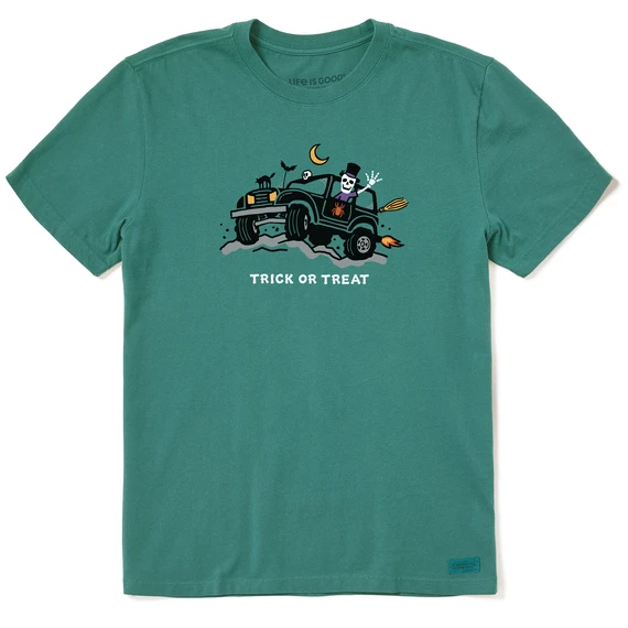 Men's Vintage Trick Or Treat Skeleton ATVCrusher Tee