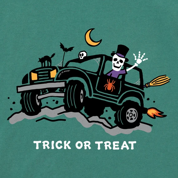 Men's Vintage Trick Or Treat Skeleton ATVCrusher Tee - Image 2