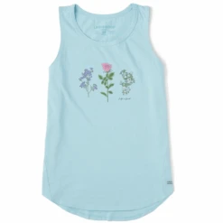 Women's 3 Botanical Rose Jasmine Sleeveless High-LowTank