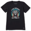 Women's A Day Without Music Headphones Crusher Tee