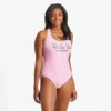 Women's Beach Chairs Tie-Back Scoop One Piece Swimsuit