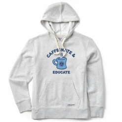 Women's Caffeinate And Educate Simply True Fleece Hoodie