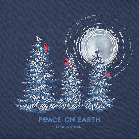 Women's Cardinals And Pines Peace On Earth Long Sleeve Crusher Tee - Image 2
