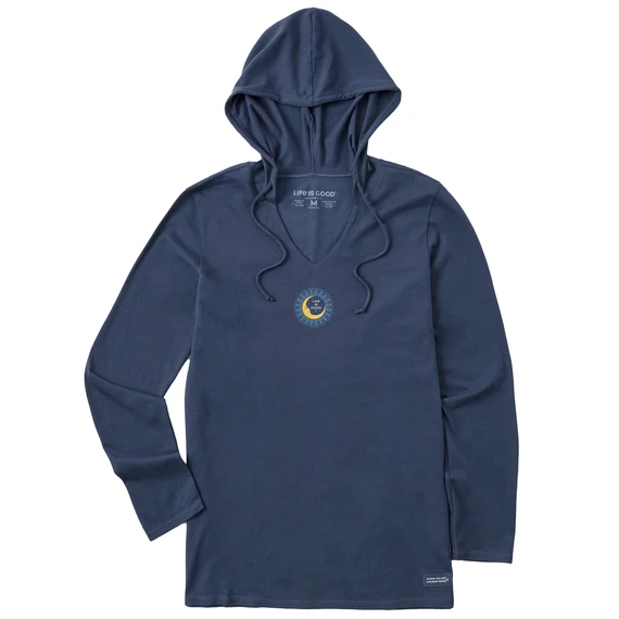 Women's Clean Crescent Long Sleeve Crusher-LITE Hooded Tee