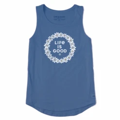 Women's Daisy Chain Sleeveless High-Low Crusher Tank