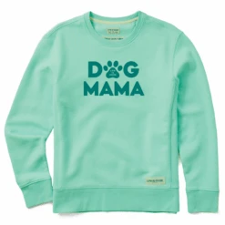 Women's Dog Mama Simply True Fleece Crew