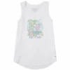 Women's Dreamy Take It Easy Flamingo Sleeveless High-Low Crusher Tank