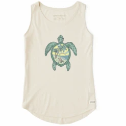 Women's Fineline Scenic Turtle Sleeveless High-LowTank