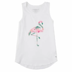 Women's Flamingo Flowers Sleeveless High-LowTank