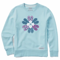 Women's Flip Flop Flower Simply True Fleece Crew