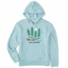 Women's Foxes Walking In Woods Simply True Fleece Hoodie