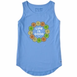 Women's Fruit Slice Ring Sleeveless High-Low Crusher Tank