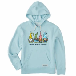 Women's Garden Gnomies Chillin' Simply True Fleece Hoodie