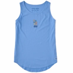 Women's Groovy Flowers Sleeveless High-LowTank