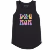 Women's Groovy Tie Dye Dog Mom Sleeveless High-LowTank