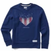 Women's Heart Stars And Stripes Simply True Fleece Crew