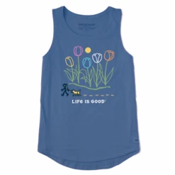 Women's Hiking Past Tulips Sleeveless High-Low Crusher Tank