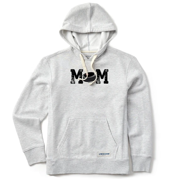 Women's Hockey Puck Mom Simply True Fleece Hoodie